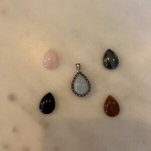 Marcasite Interchangeable Teardrop Pendent